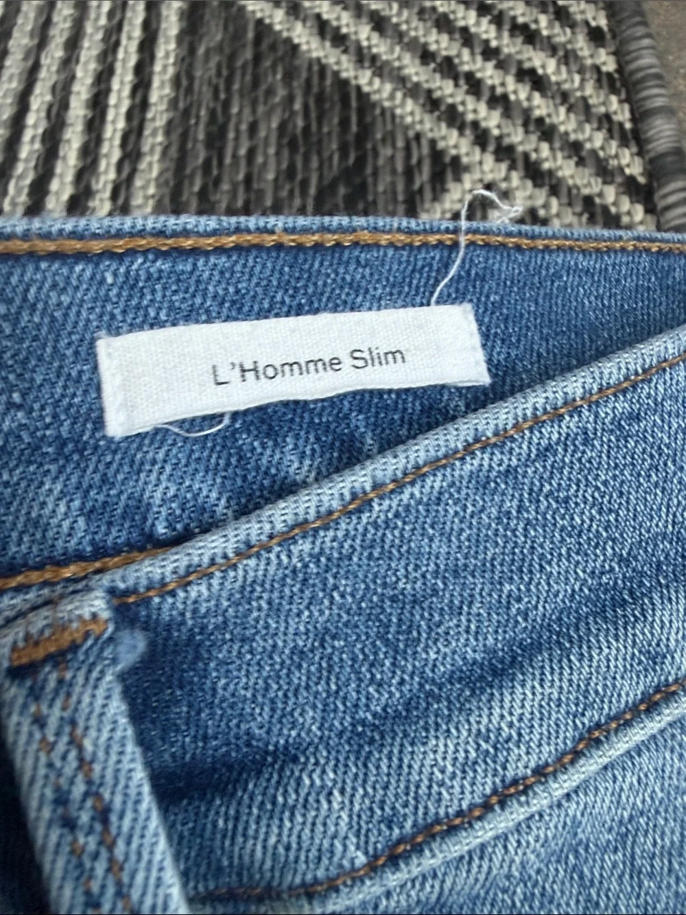 Men's FRAME Blue Jeans - Classic Straight Fit L’Homme Slim.